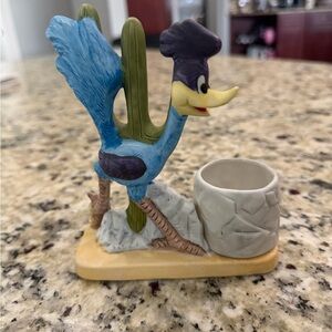 Vintage Warner Brothers Looney Toons Roadrunner Candle Holder NEW